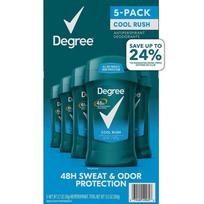 Antiperspirant Cool Rush Degree Dry Protection Men's Deodorant 76g x 5 pcs black