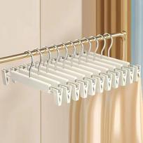 Non-Slip Plastic Clip Hangers for Pants & Skirts,Heavy-Duty Clothes Hangers with Adjustable Clips (5/10 Packs Available) 10PCS balta