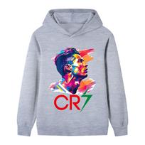 2026Winter Sweatshirts Fashion Kids Cristiano Ronaldo CR7 Hoodies boys girls Warm Pullovers Tok Tik Hip Hop Hoody Teenager 130 white