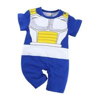 Žavingas kūdikio kombinezonas su Dragon Ball, Naruto, Luffy dizainu stilingam vasaros dėvėjimui Blue White,90（12-18M） white