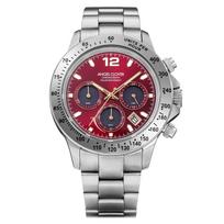 Angel Clover Luce Solar Men's Watch Red Dial NLUS44SSV-RE Stainless Steel brown