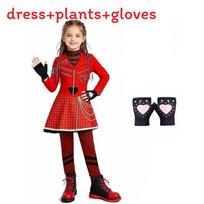 Vaikų suknelė „Descendants“ iš poliesterio audinio, princesės stiliaus, mergaitėms nuo 3 iki 8 metų Dark With Gloves,140cm red