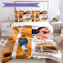 Steph Curry Action Customizable Name Duvet Cover Set Design for Bedrooms Soft Bedding Home Decor Birthday/Christmas GiftSpiritual Gift 140cmx210cm