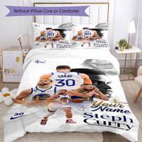 Steph Curry Action Customizable Name Duvet Cover Set Design for Bedrooms Soft Bedding Home Decor Birthday/Christmas GiftSpiritual Gift 180cmx210cm