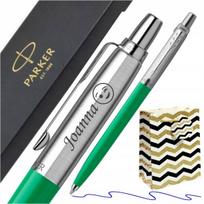 Parker Jotter Originals žalias rašiklis su graviravimu ir dovanų dėžute