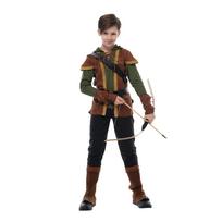 Vaikų lankininkų kostiumas berniukų medžiotojų kostiumas Robin Hood Cosplay Helovino Purim karnavalinio vakarėlio aprangai M įvairiaspalvis