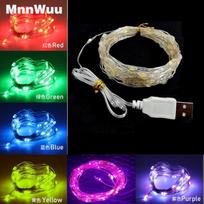 Led Fairy Lights varinės vielos styga 1/2/3/5/10/20M atostogų lauko lempos girlianda Kalėdų eglutės vestuvių vakarėliui papuošti 1M žalia