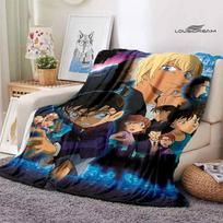 Detektyvas Konanas Animacinis Spausdintas Antklodė Vaikams Šilta Antklodė Flanelė Minkšta Patogi Antklodė Namams Kelionėms Antklodė Dovana 100X150cm