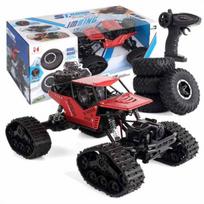 Nuotoliniu būdu valdomas visureigis RC Rock Crawler 4x4 LHC012, 2 viename, 1:16, raudonas
