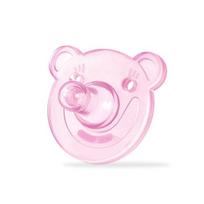 Animacinis meškiukas besišypsantis veidas manekeno čiulptukas silikoninis naujagimio čiulptukas spenelis Bear rožinė