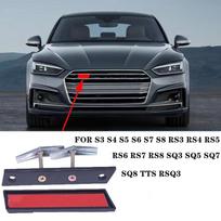 3D ABS automobilių lipdukai Lipdukai priekinio gaubto grotelių emblema, skirta S3 S4 S5 S6 S7 S8 RS3 RS4 RS5 RS6 RS7 RS8 SQ3 SQ5 SQ7 SQ8 TTS RSQ3 S4 juoda