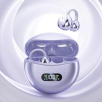 Tikros belaidės ausinės Bluetooth ausinės Bone Conduction TWS ausinės Sportinės ausinės Žaidimų ausinės vandeniui atsparios ausinės violetinė