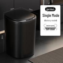 Didelės vertės išmanus šiukšliadėžė su dangčiu: Idealiai tinka vonios kambariui, didelės talpos ir puiki dovana Battery black
