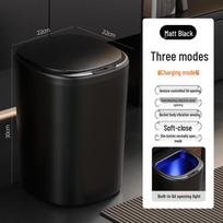 Didelės vertės išmanus šiukšliadėžė su dangčiu: Idealiai tinka vonios kambariui, didelės talpos ir puiki dovana Rechargeable
