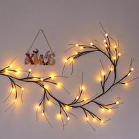 Naujos 45/144 LED vynmedžių šviesos stygos Kalėdų Helovino girliandos šviesa „pasidaryk pats“ gluosnio vynuogių šakelių šviesa kambario sienos vestuvių vakarėlio dekoras beige