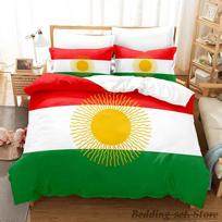 Kurdistano vėliavos patalynės komplektas Viengulis Twin Pilnas Queen King Dydžio Lovos Komplektas Suaugusiųjų Vaikų Miegamojo Antklodės Užvalkalų Rinkinys parure de lit Lova 70x133cm 2pcs