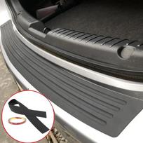 Automobilio bagažinės galinių dažų apsaugos apsauginė plokštė Guminė automobilio galinio buferio apdaila, apsauga nuo įbrėžimų Lipduko juostelė Juodi priedai Sedan-90X8cm gray