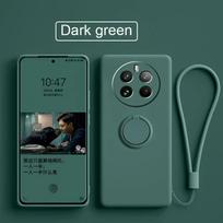 Dėklas Realme 12 Pro Plus Skystas Silikonas Žiedo Laikiklis Minkštas Telefono Odos Dangtelis Realme 12 Pro + Patobulintas Smūgiams Atsparus Galinis Fundas For Realme 12proplus black