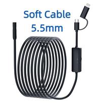 HD Mini Kamera 1m/2m/5m/10M Standus Lankstus Vamzdelis Lightning TYPE-C Boreskopas Vaizdo Apžiūra IOS/Android Automobilinis Endoskopas 8mm 10m