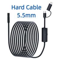 HD Mini Kamera 1m/2m/5m/10M Standus Lankstus Vamzdelis Lightning TYPE-C Boreskopas Vaizdo Apžiūra IOS/Android Automobilinis Endoskopas 8mm 10m black