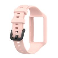 Dirželis Honor Band 6 silikoninis sportinis laikrodžio apyrankė juoda plieninė sagtimi apyrankė Huawei Band 7/6 su laikrodžio rėmelio apsauga For Honor Band 6 beige