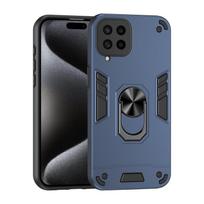 Skirta Samsung Galaxy A73 A72 A71 A56 A55 A54 A53 A52 M55 M54 M52 M53 M34 M14 Magnetinis piršto žiedo laikiklis Karinio lygio apsauginis dėklas For Galaxy A54 5G mėlyna