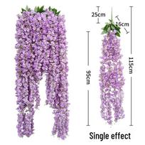 Dirbtinė Wisteria Hortenzija Orchidėja Girlianda Namų Lubų Dekoravimui