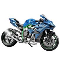 1/9 Kawasaki H2R lydinio modelis Ignite motociklas su purškimo modeliu Ignite Start lydinio imitacija Vaikams motociklo žaislas Dovana mėlyna