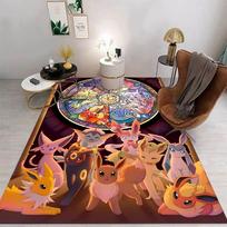 Animacinis kilimas namų svetainei, miegamajam, sofai, prie durų, vaikų žaidimų zonai, neslystantis grindų kilimėlis, dovana 40x60cm Felt black