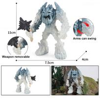 Jūrų žalias krabas, pabaisa aštuonkojis Mitologija Gyvūnų veiksmo figūrėlės Vakarų Warcraft karys su ginklais Miniatiūriniai žaislai Dovana vaikams gray