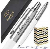 Parker Jotter Originals baltas su graviravimu ir dovanų maišeliu