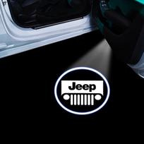 LED Automobilio Durų Pasitikimo Šviesos Projektorius Sveikinimo Lempa Automobilio Logotipas Jeep Compass Gladiator Grand Cherokee Priedas Renegade Wrangler 1PCS gray