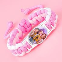 Rumi Zoey Mira Pintas Apyrankė Anime Aksesuaras Kristalo Įdėklas Spalvos Reguliuojama Rankos Virvutė 18*25mm pink