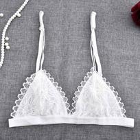 Thin Sexy Lace Bras Skin-Friendly Girls Adjustable Breathable Black And White Women Bikini Underwear KTB one size balta