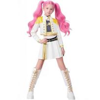 Mergaičių K-POP Superžvaigždės vakarėlio cosplay kostiumas Vaikų dainininkė Rumi Mira Zoey Mokyklos scenos pasirodymo persirengimo apranga 140cm white
