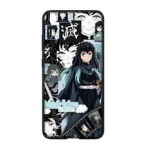 Telefono dėklas Samsung Galaxy S25 S23 S22 S24 Ultra FE A05 A06 A15 A16 A36 A37 A35 A54 A55 A56 A57 A25 A26 A53 A17 Muichiro Tokito Demon Slayer Dangtelis for iPhone XR elnias