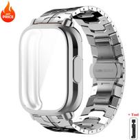Case+Strap For Redmi Watch 5 Active Soft TPU Cover For Xiaomi Redmi Watch 5 Lite Luxury Metal Watchband Stainless Steel Bracelet Redmi Watch 5 Active gray