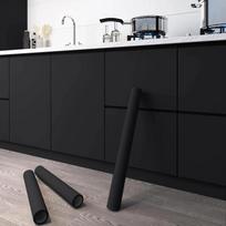Matte Contact Paper Pvc Do-It-Yourself Self-Adhesive Water-Repellent Wall Cover Renovation Kitchen Cabinets Decorative Films Vinyl Wall Decals 55cmx1M black