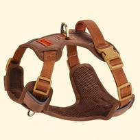 1 vnt. [Reguliuojami ir patogūs šuns saugos diržai] 1 atsparus ir patvarus šuns diržas L ruda