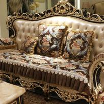 Prabangus sofos užvalkalas Žakardinis audinys Užtiesalas Keturis sezonus Universalus Neslystantis sofos užvalkalas Europos svetainės dekoras 1pc armrest 58x65 cm beige