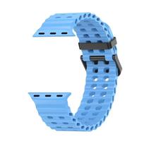 Vandenyno dirželis apple watch 10 Juosta 44mm 45mm 41mm 49mm 42mm 46mm silikoninis correa apyrankė iWatch serija 5 7 6 3 se 8 Ultra 2 9 S10-46 42 44 45 49mm mėlyna