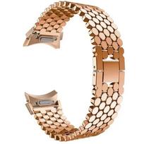 Moteriškas nerūdijančio plieno dirželis, skirtas Samsung Galaxy Watch FE 7/6/5 40mm 44 6 Classic 47 43mm, be tarpų, skirtas galaxy 5Pro 45mm, prabangus dirželis Watch 4 Classic 42mm rožinio aukso spalvos