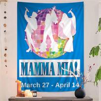 Mamma Mia Plakatas Klasikinis TV Šou Hipis Sienos Kabinamas Gobelenas Bohemiškas Sieninis Gobelenas Mandalas INS Namų Dekoras 74x94cm(29x37in) blue