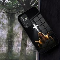 Krikščioniškos Biblijos eilutė Jėzus Telefonų dėklas Stiklinis Samsung Galaxy S24 S26 S25 S22 S20 S23 S21 Ultra Fe Plus A16 A34 A54 A24 Galaxy S23