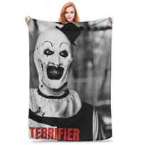 Flanelinis pledas Terrifier 2 filmo menas Klounas Šilti pliušiniai pledai Minkšta patalynė lovai Svetainei Namams Iškylai Sofai 80x120cm