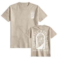 House of Cards Album Graphic Tshirts Band The Amity Affliction  T-shirt Unisex Streetwear Men Women Clothing Cotton O-neck Tees L beige