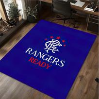 1 vnt. Rangers futbolo klubo spausdintas kilimas - namų dekoravimo kilimas svetainei, miegamajam, grindims, kompiuterio kėdės plotui 40x60cm( 15x23in ) black
