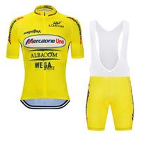Vasarinis kvėpuojantis 2026 Marco Pantani geltonas dviratininko aprangos komplektas Retro komanda Mercatone Uno Vasariniai kvėpuojantys MTB dviračių drabužiai Ropa Ciclismo GEL paminkštintas M