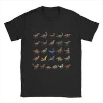 Dinozaurų tipai Abėcėlė AZ Dino Mergaitės Berniukai Dinozauro Medvilniniai Marškinėliai Unisex Vasariniai Marškinėliai Naujoviški Marškinėliai Drabužiai 3XL gray