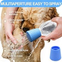 [FUTURE Pet Shower Head] Silicone Pet Shower Head | Portable Dog Bathing And Outdoor Drinking Nozzle, Multifunctional Shower Spray Head - Pet beige